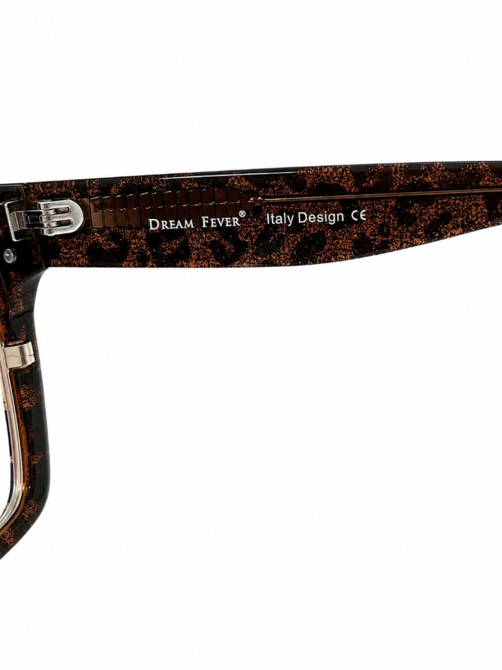 Dream Fever H2070 C1 Leopard Print Square Eyeglass Frames 50-19-145 - Picture 5 of 10
